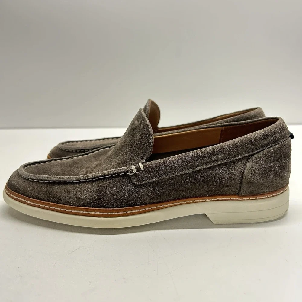 Allen Edmonds WILDER Suede Venetian Slip On Loafers 9.5 D Brown Dress Shoes‎